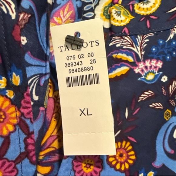 Talbots Multicolor Floral Blouse - Picture 3 of 10
